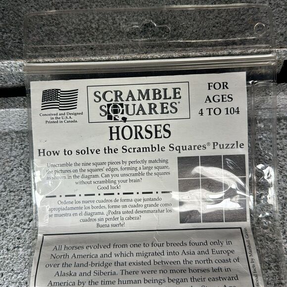 b. dazzle 1994 Vintage Scramble Squares Horses NIB - Picture 3 of 4